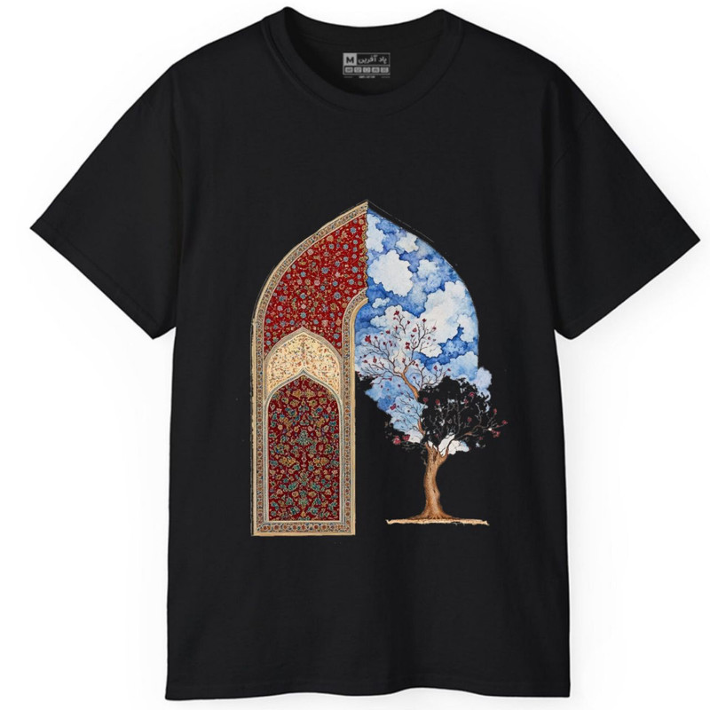 تی‌شرت آستین کوتاه مردانه پاد آفرین طرح ایرانی کد 1330