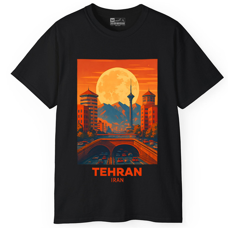 تیشرت آستین کوتاه یقه گرد مردانه پاد آفرین مدل تهران کد PT2173