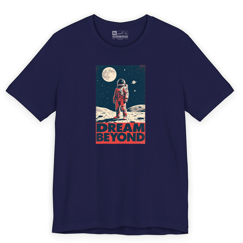 تی‌شرت آستین کوتاه یقه گرد مردانه پاد آفرین مدل فضانورد کد PS422