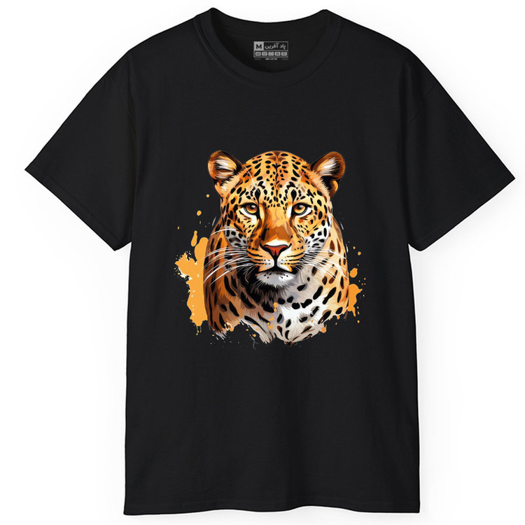 تی شرت آستین کوتاه مردانه پاد آفرین طرح پلنگ کد 747