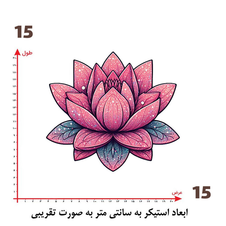 استیکر پارچه و لباس پاد آفرین طرح گل کد 4829