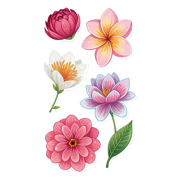 استیکر پارچه و لباس پاد آفرین طرح گل کد 4686