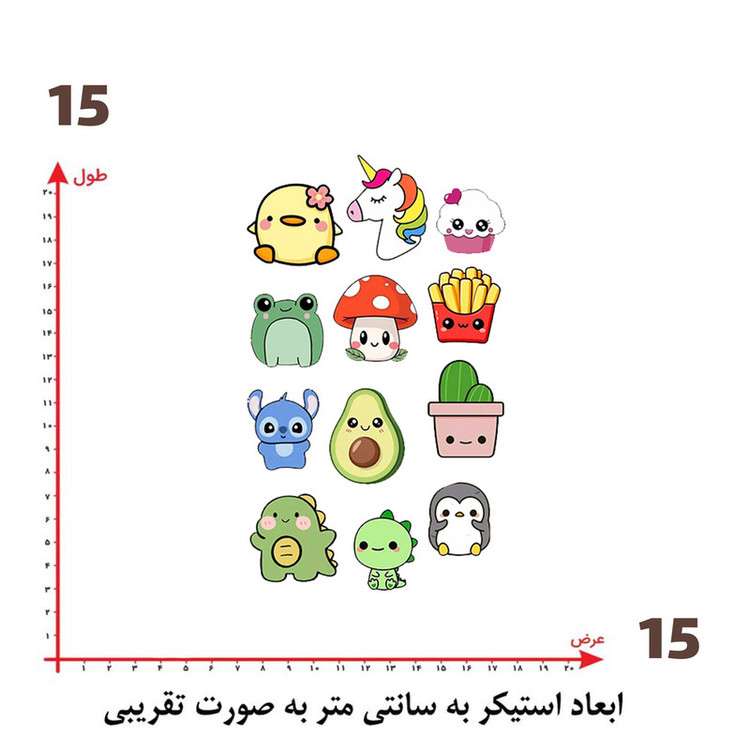 استیکر پارچه و لباس پاد آفرین طرح کارتونی بچگانه کد 5778