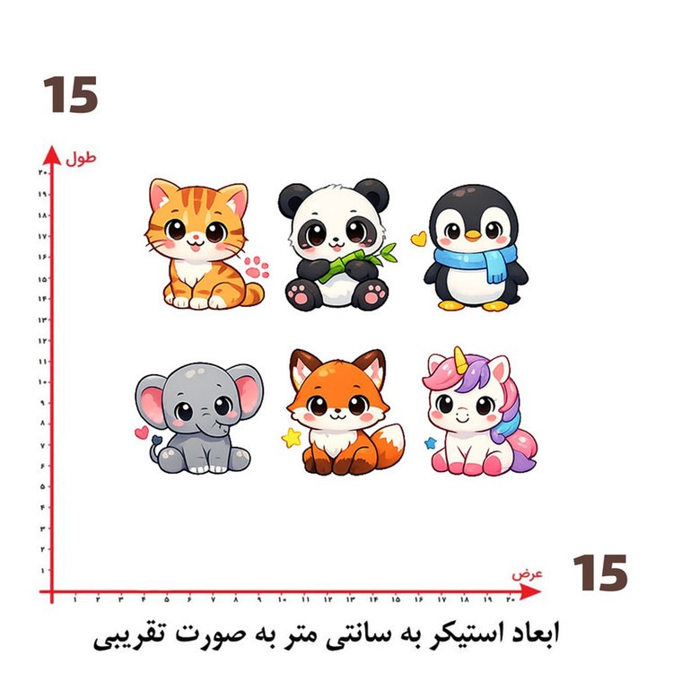 استیکر پارچه و لباس پاد آفرین طرح کارتونی کد 5496