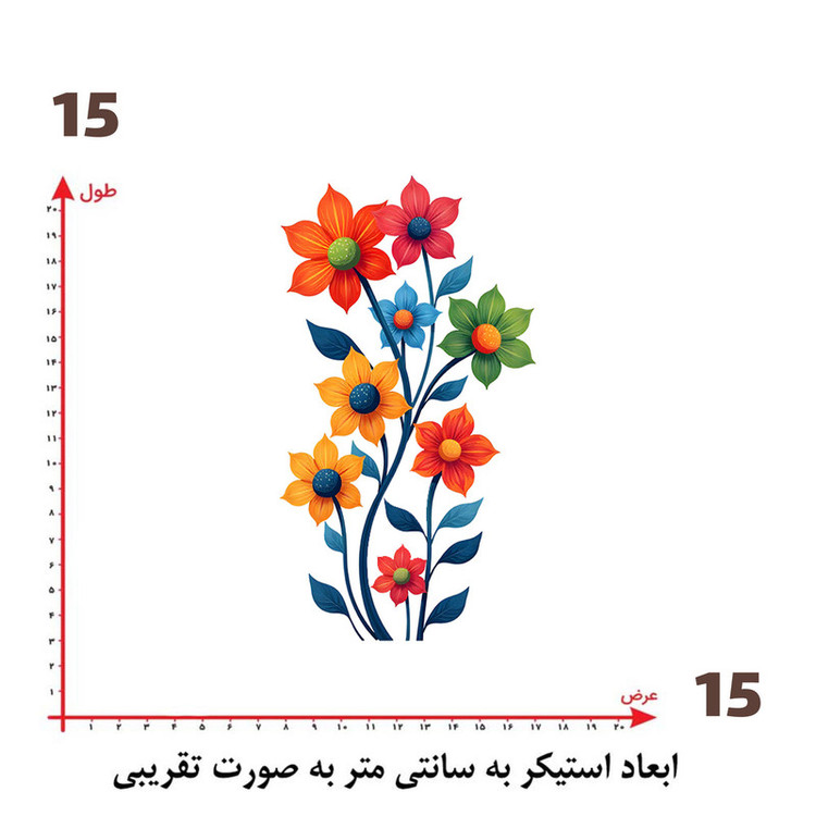 استیکر پارچه و لباس پاد آفرین طرح گل کد 5510