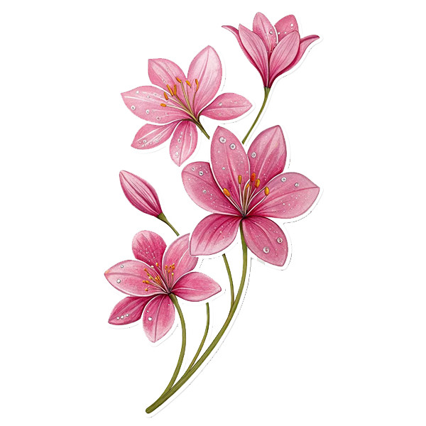 استیکر پارچه و لباس پاد آفرین طرح گل کد 4550