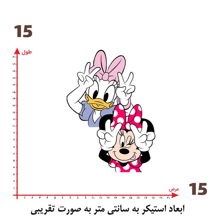 استیکر پارچه و لباس پاد آفرین طرح میکی موس کد 5095