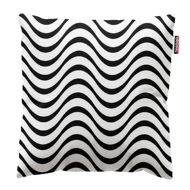 کوسن پاد آفرین طرح خط سیاه سفید کلاسیک سنتی سایز 30*30 سانتی متر کد 666