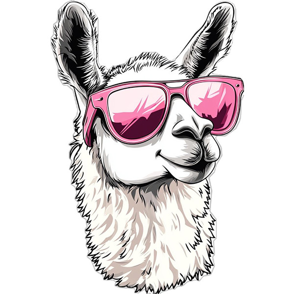 استیکر پارچه و لباس پاد آفرین طرح لاما کد 1000