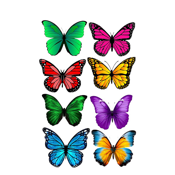 استیکر پارچه و لباس پاد آفرین طرح پروانه کد 3255