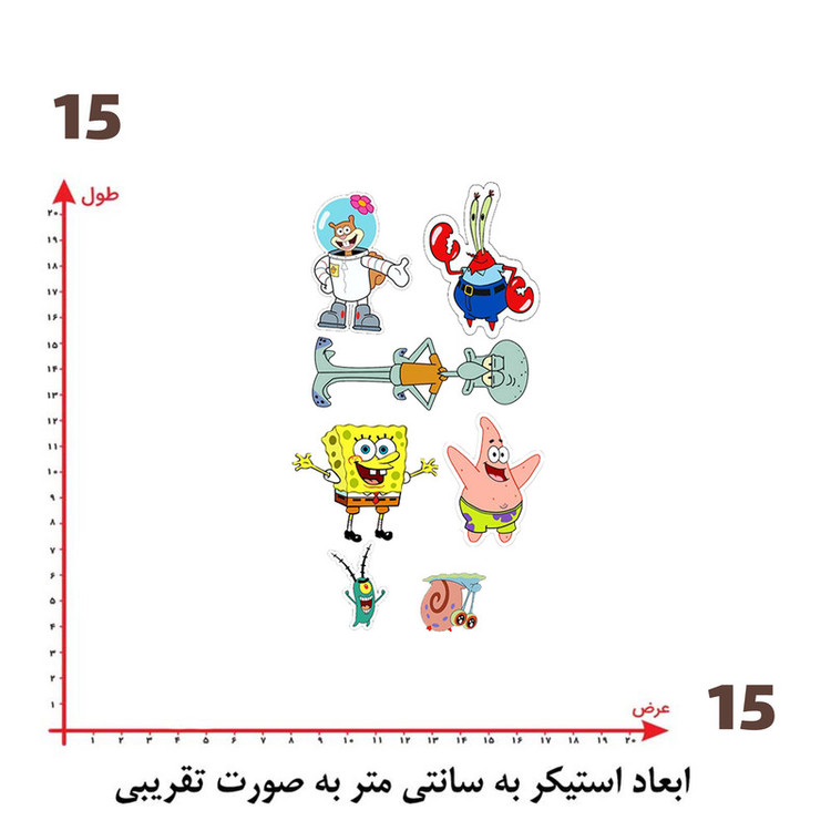 استیکر پارچه و لباس پاد آفرین طرح باب اسفنجی کد 487