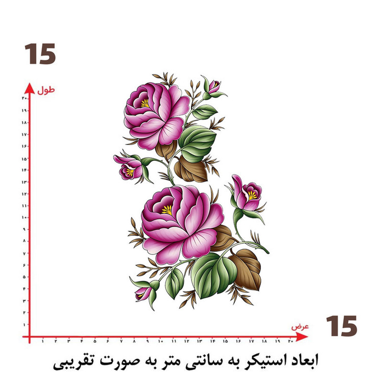 استیکر پارچه و لباس پاد آفرین طرح گل کد 1001