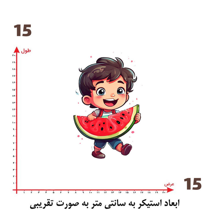 استیکر پارچه و لباس پاد آفرین طرح پسر کد 686