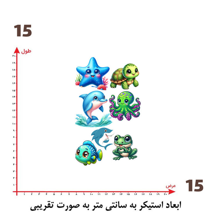 استیکر پارچه و لباس پاد آفرین طرح قورباغه و لاک پشت کد 1824