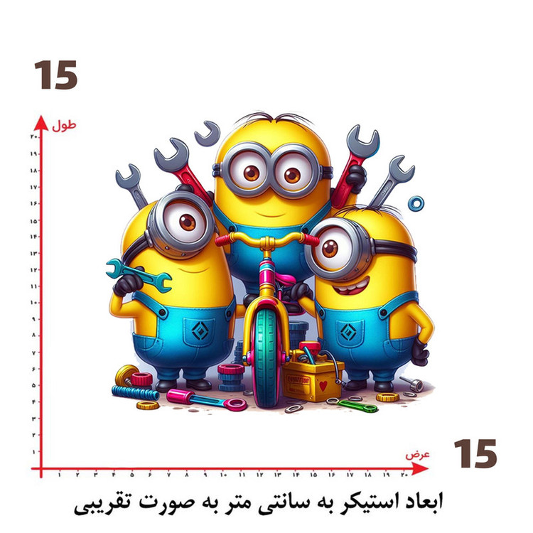 استیکر پارچه و لباس پاد آفرین طرح مینیون ها کد 2344