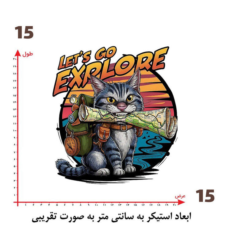 استیکر پارچه و لباس پاد آفرین طرح گربه کد 4490