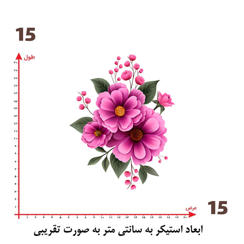 استیکر پارچه و لباس پاد آفرین طرح گل کد 1110
