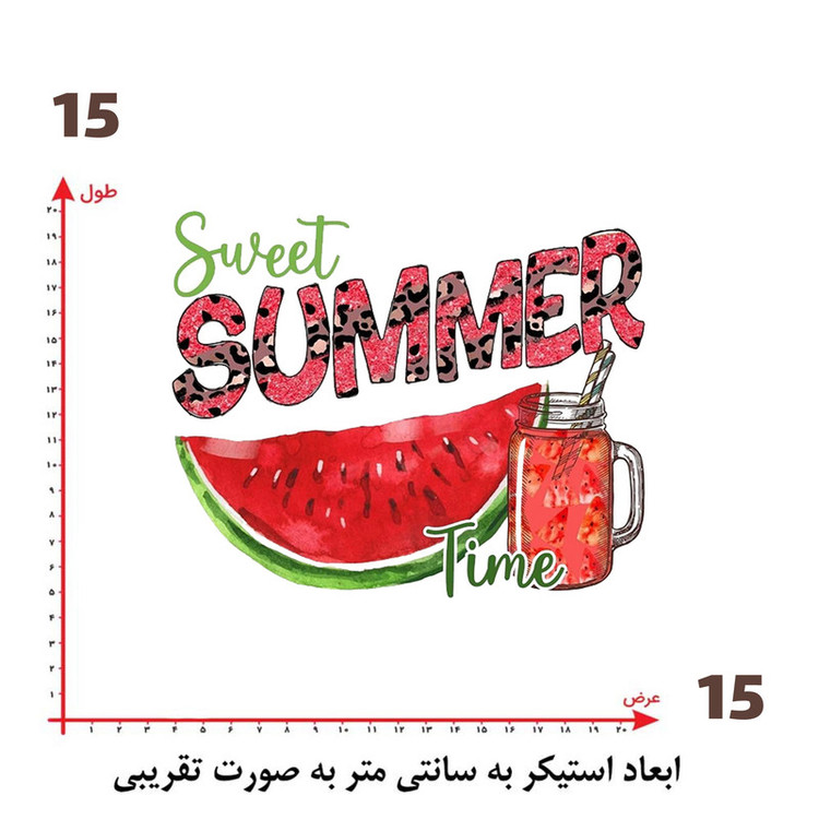 استیکر پارچه و لباس پاد آفرین طرح تابستان کد 2579