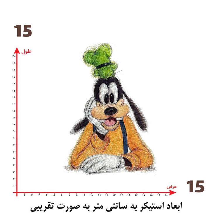 استیکر پارچه و لباس پاد آفرین طرح کارتونی کد 3213