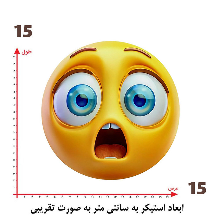 استیکر پارچه و لباس پاد آفرین طرح ایموجی وحشت زده کد 2723