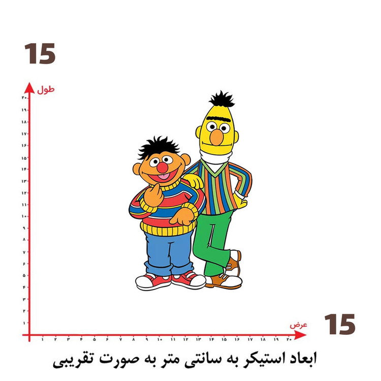 استیکر پارچه و لباس پاد آفرین طرح کارتونی کد 5715