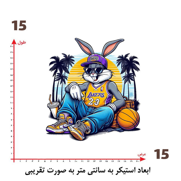 استیکر پارچه و لباس پاد آفرین طرح خرگوشی کد 1410