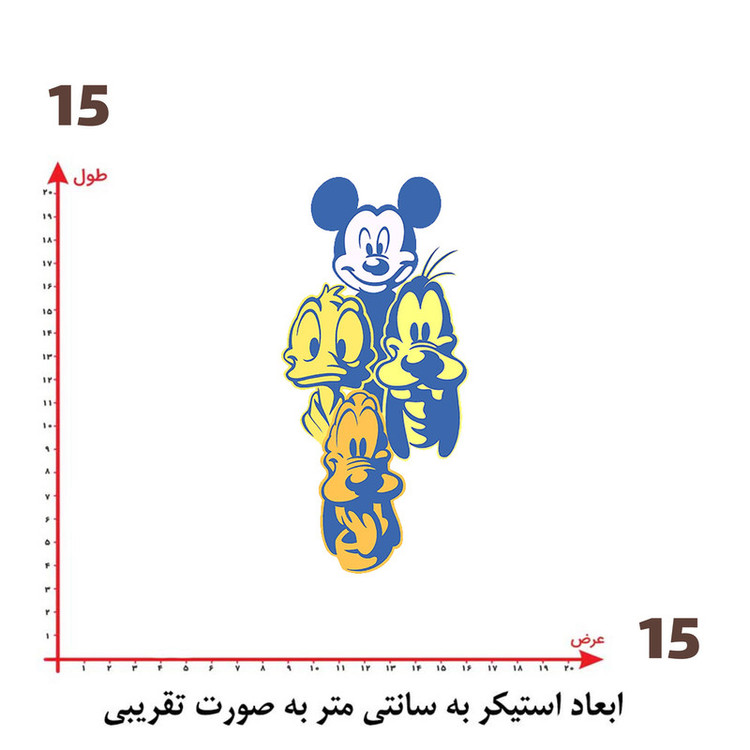 استیکر پارچه و لباس پاد آفرین طرح میکی موس کد 4064
