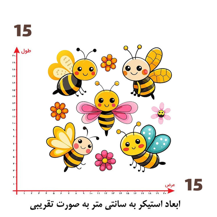 استیکر پارچه و لباس پاد آفرین طرح زنبور عسل کد 2421