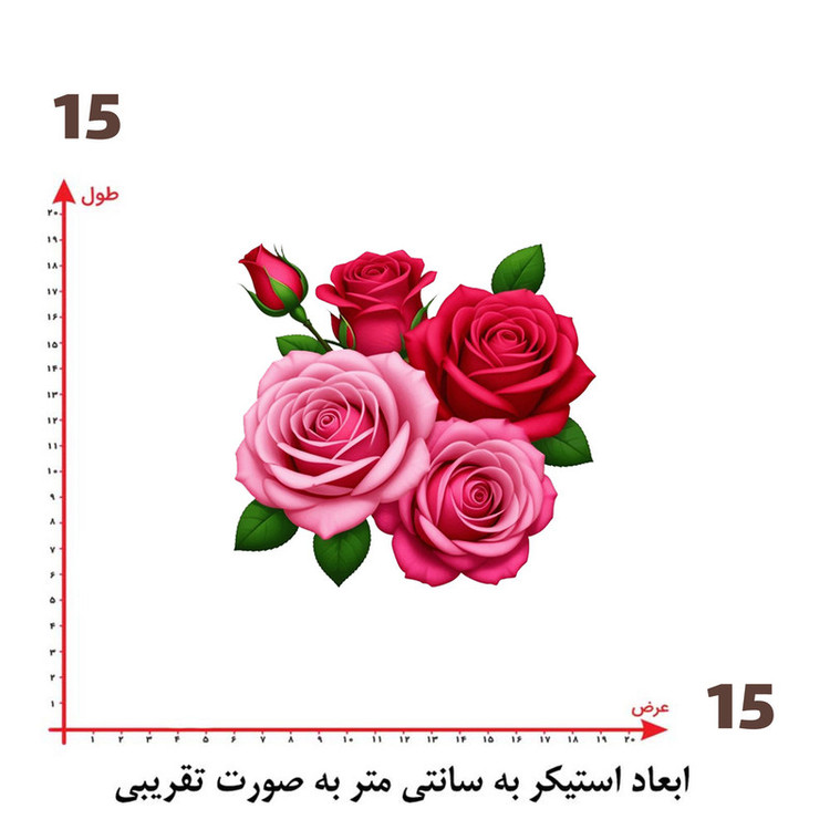 استیکر پارچه و لباس پاد آفرین طرح گل کد 5661