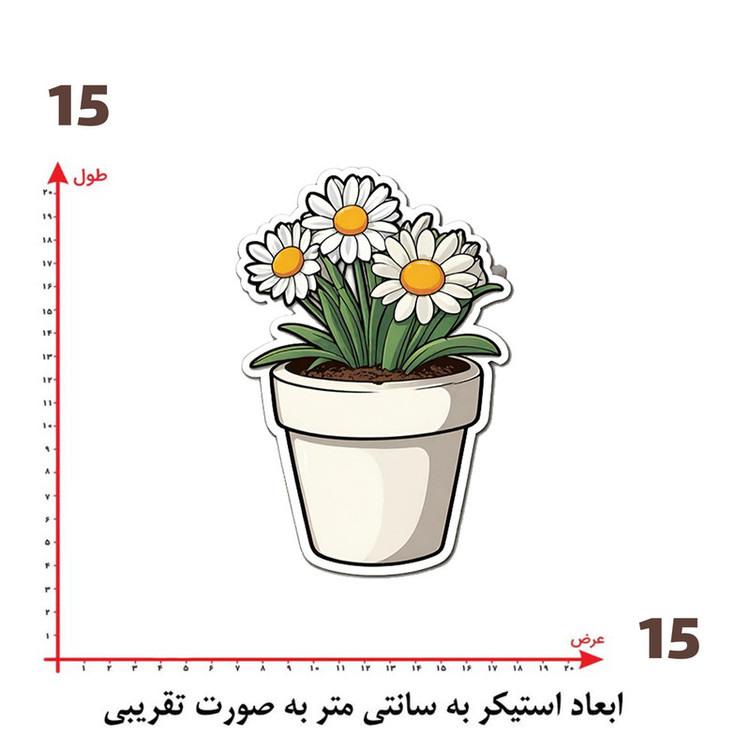 استیکر پارچه و لباس پاد آفرین طرح گلدون کد 578