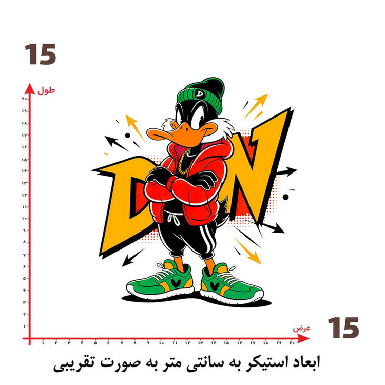 استیکر پارچه و لباس پاد آفرین طرح کارتونی کد 1754