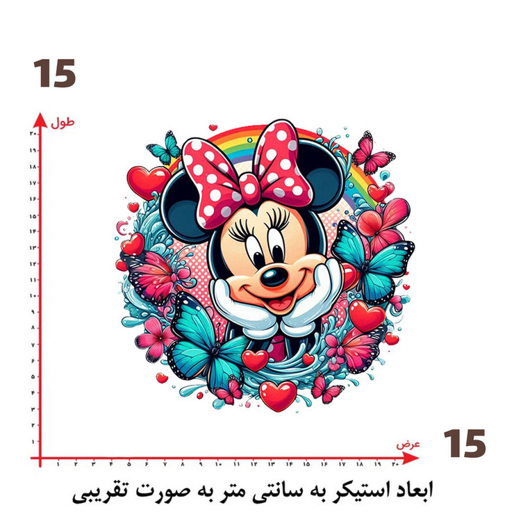 استیکر پارچه و لباس پاد آفرین طرح میکی موس کد 5301