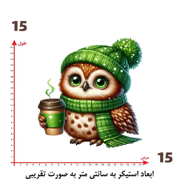 استیکر پارچه و لباس پاد آفرین طرح جغد کد 948
