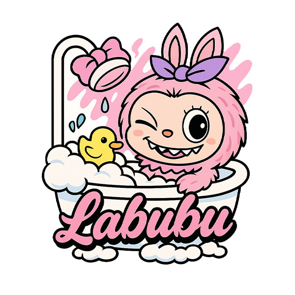 استیکر پارچه و لباس پاد آفرین طرح لبوبو کد 61
