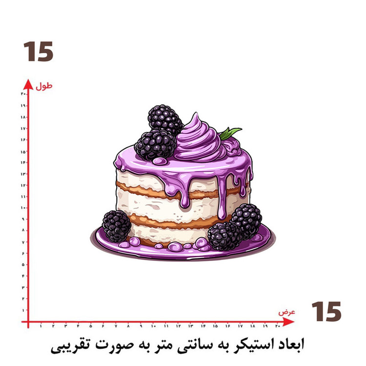 استیکر پارچه و لباس پاد آفرین طرح کیک کد 5805