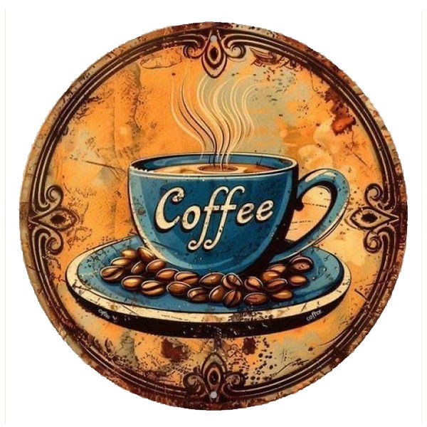 استیکر پارچه و لباس پاد آفرین طرح کافی coffee کد 4591