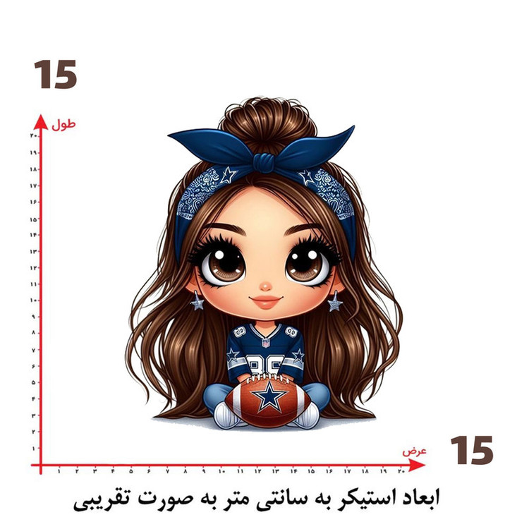 استیکر پارچه و لباس پاد آفرین طرح دختر کد 3846
