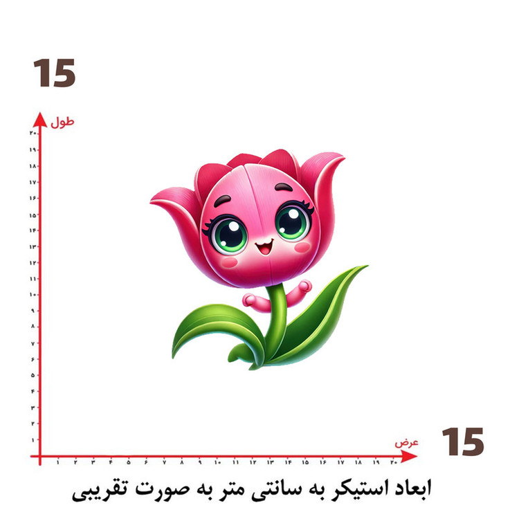 استیکر پارچه و لباس پاد آفرین طرح گل کد 1594