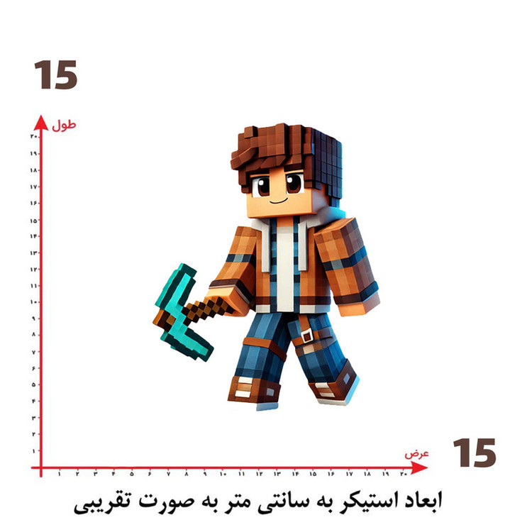 استیکر پارچه و لباس پاد آفرین طرح ماینکرافت کد 1860