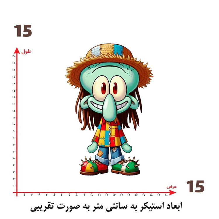 استیکر پارچه و لباس پاد آفرین طرح اختاپوس کد 2252