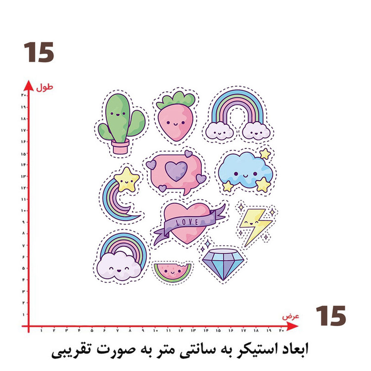 استیکر پارچه و لباس پاد آفرین طرح کارتونی کد 1212