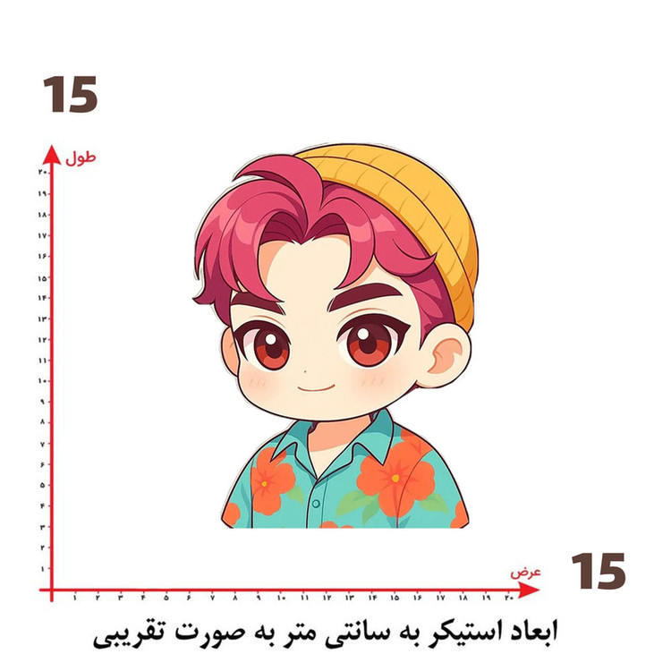 استیکر پارچه و لباس پاد آفرین طرح پسر کد 5385