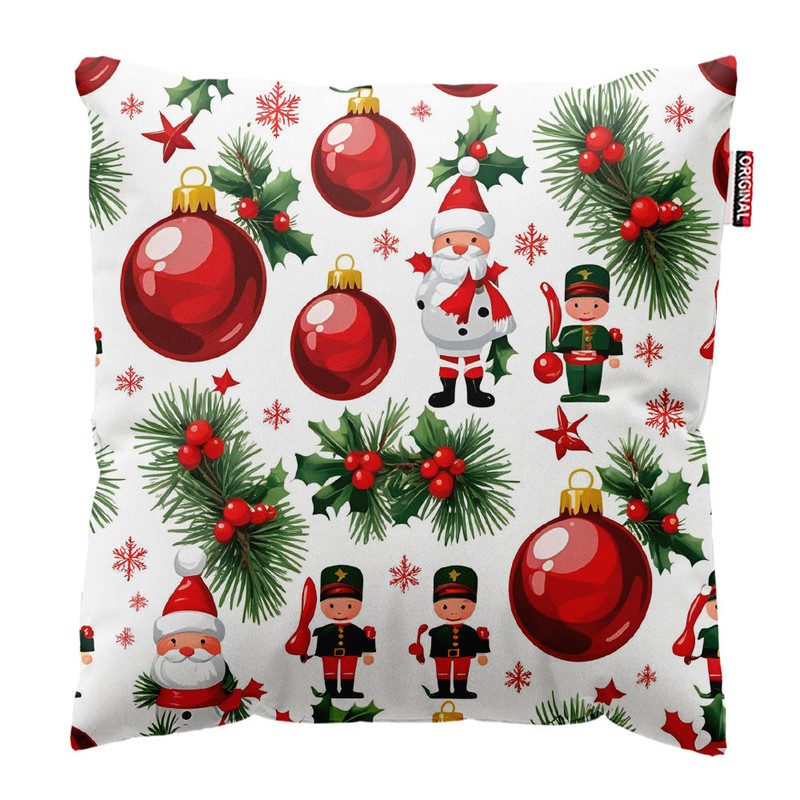 کوسن پاد آفرین طرح بابانوئل کریسمس کد 2716 سایز 30*30 سانتی متر