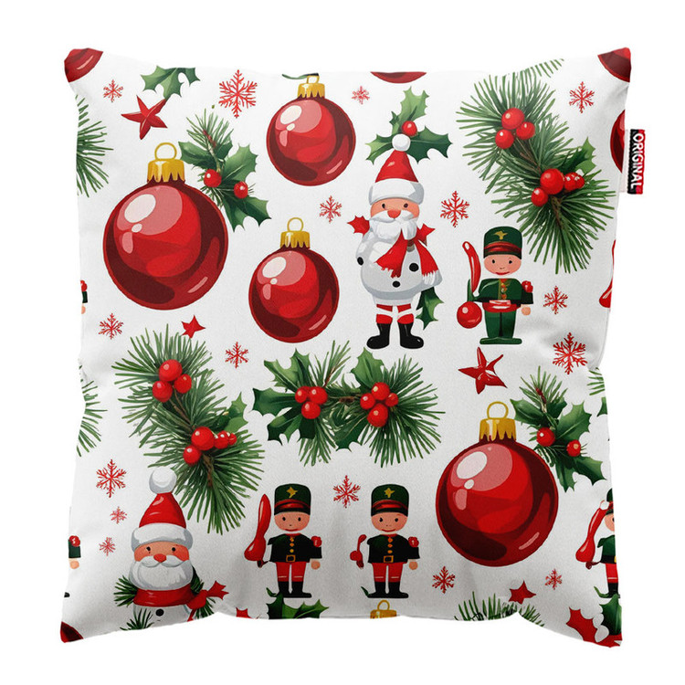 کوسن پاد آفرین طرح بابانوئل کریسمس کد 2716 سایز 30*30 سانتی متر