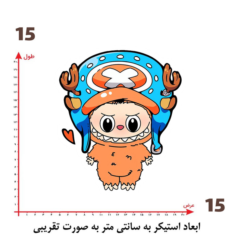 استیکر پارچه و لباس پاد آفرین طرح لبوبو کد 199