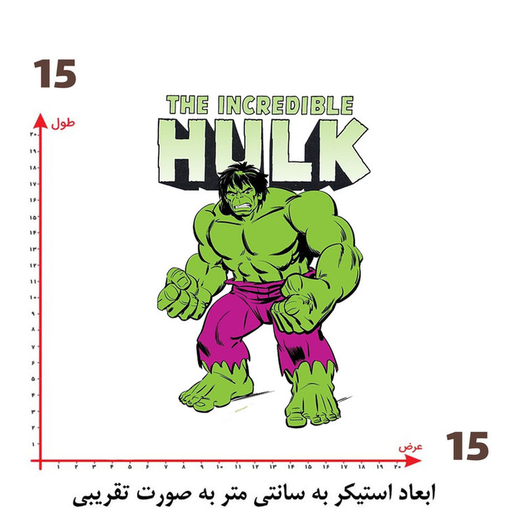 استیکر پارچه و لباس پاد آفرین طرح کارتونی هالک کد 4222