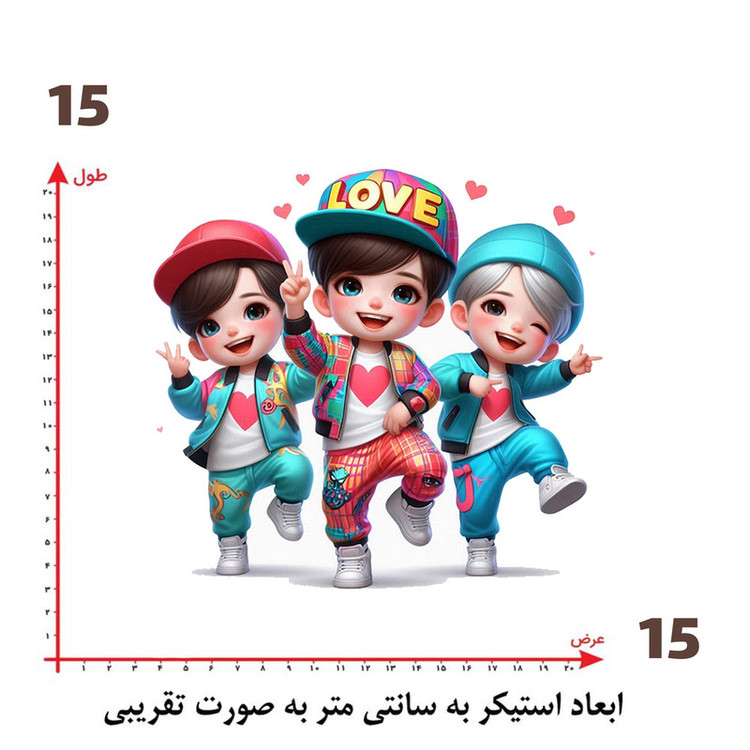 استیکر پارچه و لباس پاد آفرین طرح پسر کد 679
