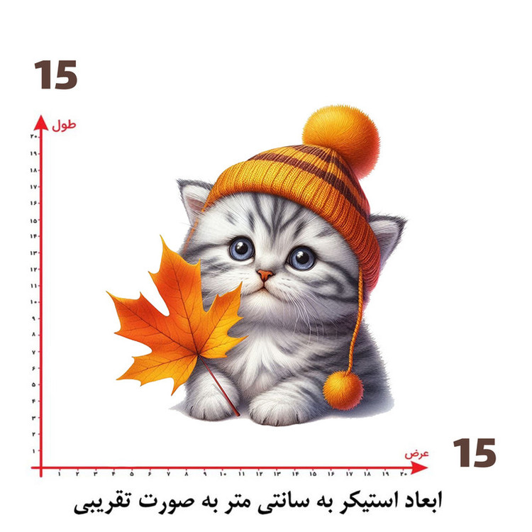 استیکر پارچه و لباس پاد آفرین طرح گربه کد 4979