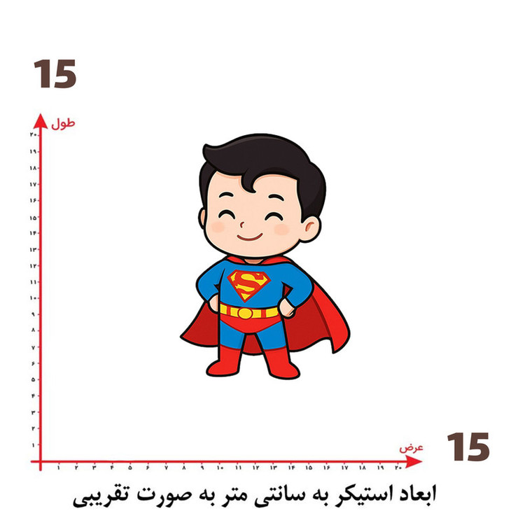 استیکر پارچه و لباس پاد آفرین طرح کارتونی کد 5438