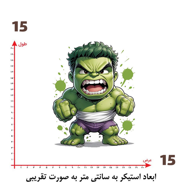 استیکر پارچه و لباس پاد آفرین طرح هالک کد 2707